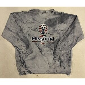 US Youth Soccer Missouri‎ State Cup 2021 Crewneck Sweatshirt Mens L Marble Gray